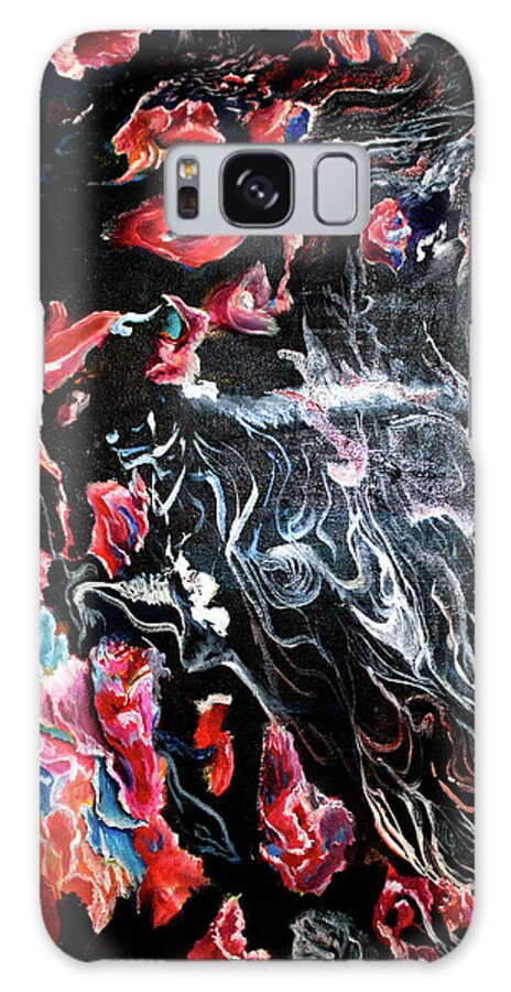 Spring Galaxy Case featuring the painting Rose Melt by Medea Ioseliani