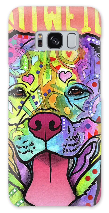 Love Galaxy Case featuring the mixed media Rottweiler Luv by Dean Russo