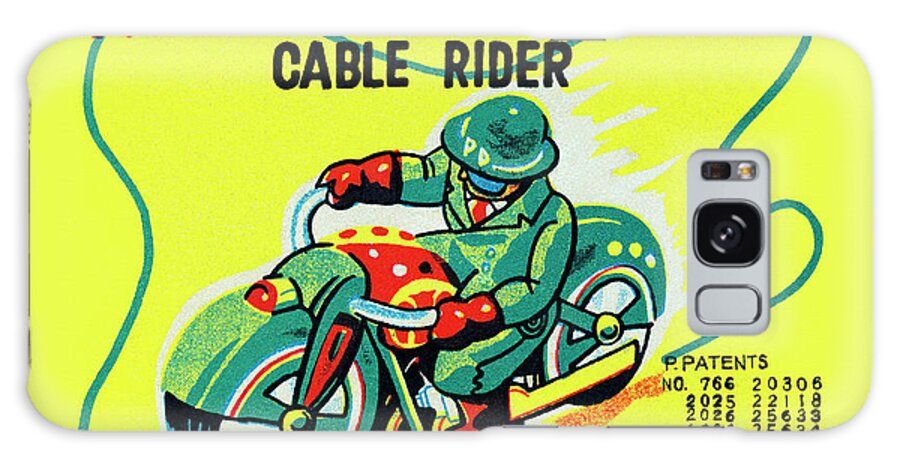 Motorcycle Galaxy Case featuring the painting Round Motor-cycle Cable Rider by Unknown
