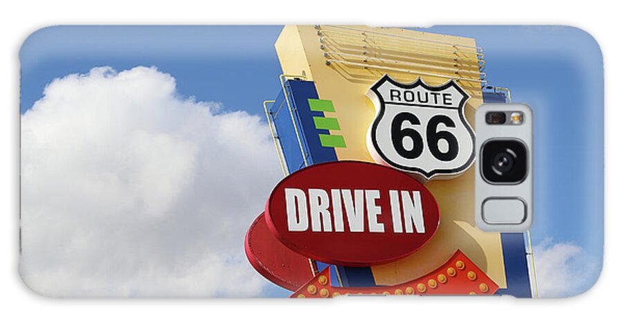 Route 66 Galaxy S8 Case featuring the photograph Route 66 Drive-In Sign by Gary Gunderson