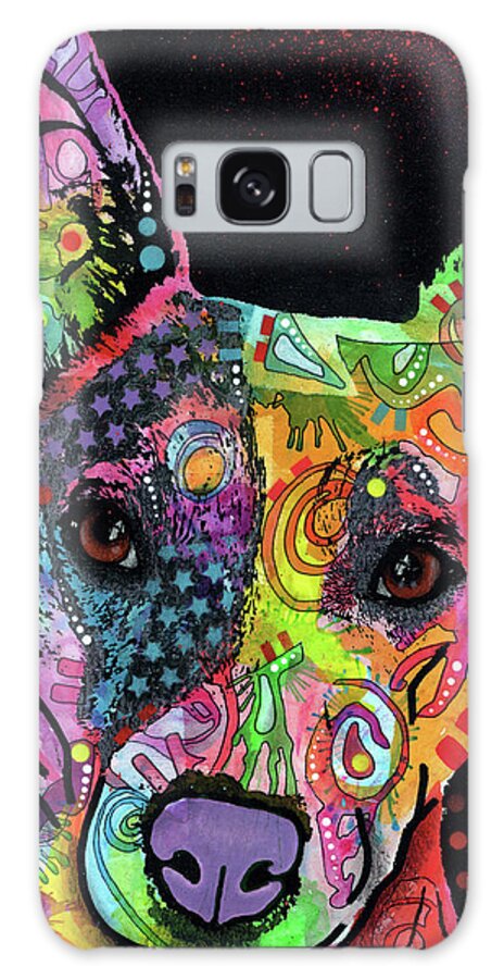 Roxy Galaxy Case featuring the mixed media Roxy by Dean Russo