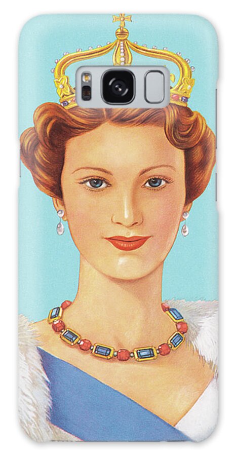 Accessories Galaxy Case featuring the drawing Royal Woman by CSA Images