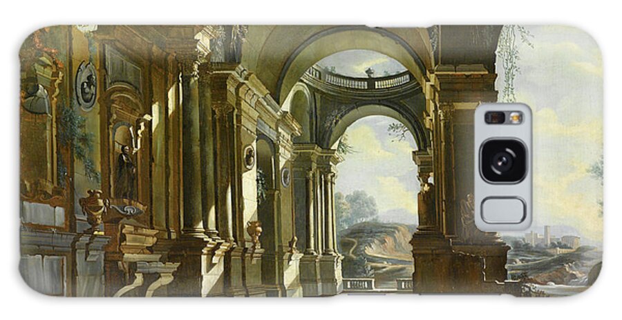 Neapolitan School Galaxy Case featuring the painting Ruins by Neapolitan School