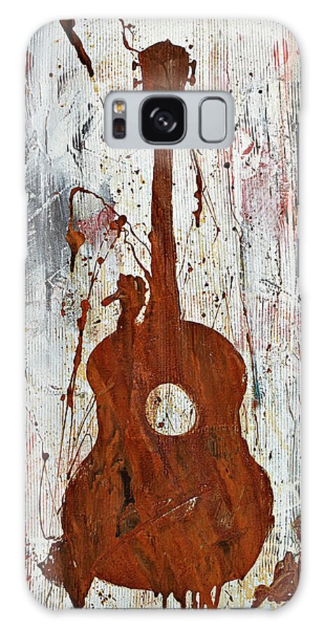 Entertainment Galaxy Case featuring the painting Rust Guitar by Kent Youngstrom
