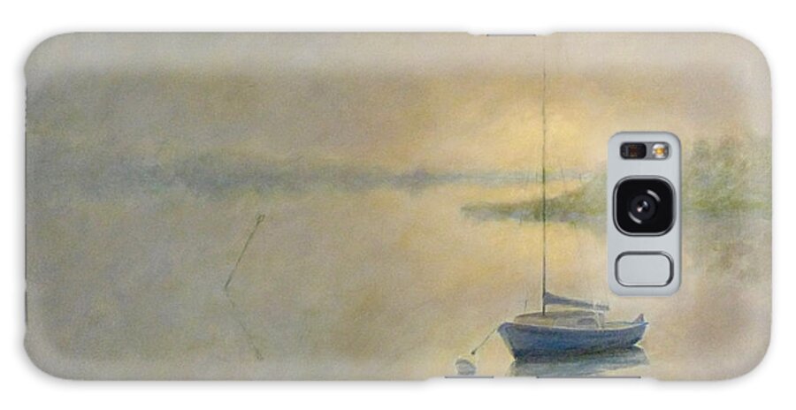 Fog Galaxy Case featuring the painting SailboatinFog by Joe Bergholm