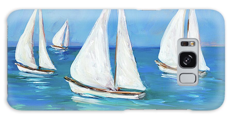 Sailboats Galaxy Case featuring the painting Sailboats I by South Social D