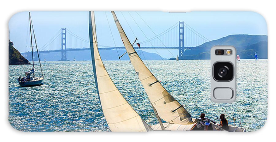 Francisco Galaxy Case featuring the photograph Sailboats In The San Francisco Bay by Kevin Bermingham