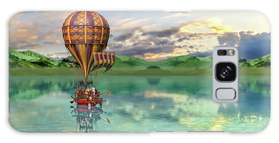 Hot Galaxy Case featuring the digital art Sailing Away Daydream Steampunk Custom by Betsy Knapp