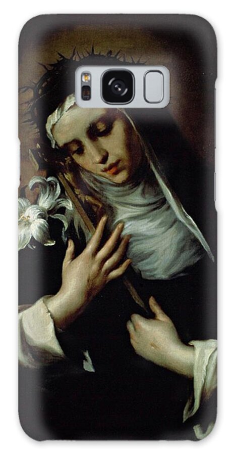 Santa Catalina Galaxy S8 Case featuring the painting 'Saint Catherine of Siena', Lombard artist, 17th century, Oil on canvas, 92 x 79 cm. by Album