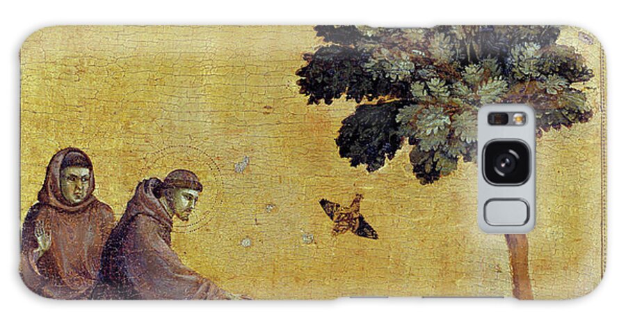 Holy Galaxy Case featuring the painting Saint Francois Of Assisi Preaching by Giotto Di Bondone