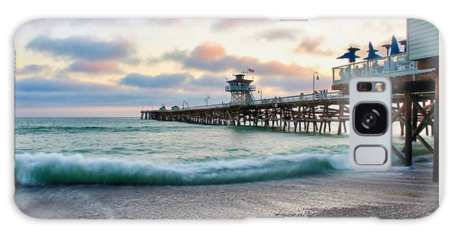 San Clemente Galaxy Case featuring the photograph A San Clemente Pier Evening by Brian Eberly