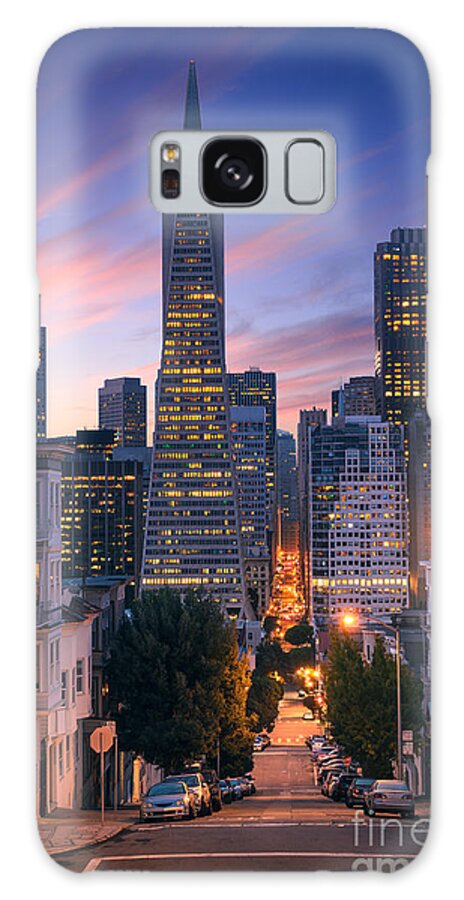Francisco Galaxy Case featuring the photograph San Francisco Downtown At Sunrise - by Im photo