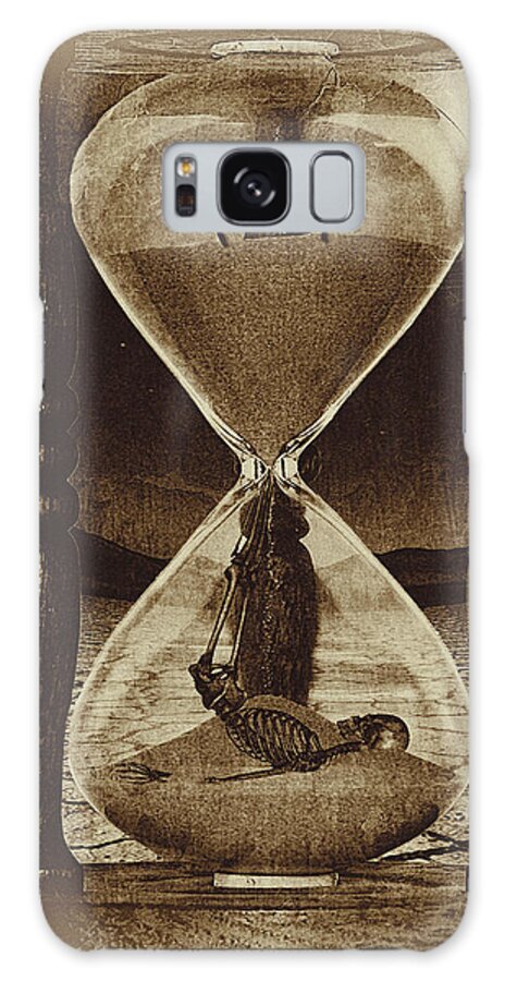 Marian Voicu Galaxy Case featuring the digital art Sands of Time ... Memento Mori - Sepia by Marian Voicu