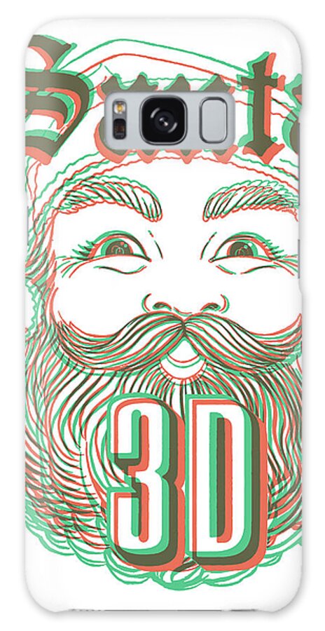 3d Galaxy Case featuring the drawing Santa 3D by CSA Images