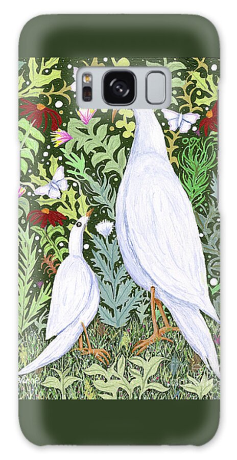 Lise Winne Galaxy S8 Case featuring the painting Sapientes Pacis Birds by Lise Winne