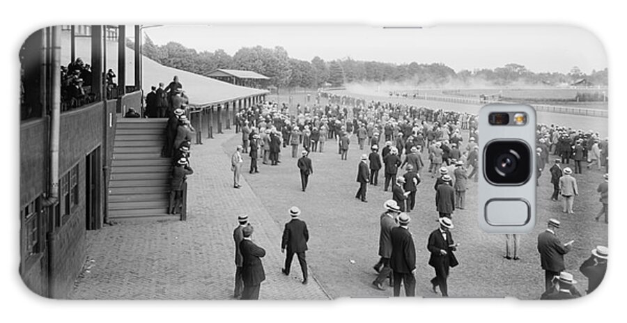 Detroit Publishing Co. Galaxy Case featuring the photograph Saratoga Race Track, Saratoga Springs, N.y., C.1900-15 (b/w Photo) by Detroit Publishing Co