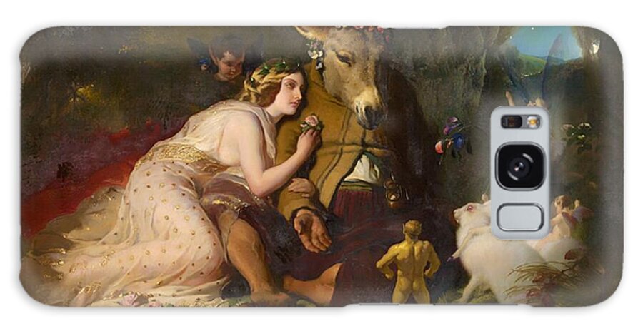 Edwin Henry Landseer Galaxy Case featuring the painting Scene from A Midsummer Night's Dream. Titania and Bottom - Digital Remastered Edition by Edwin Henry Landseer