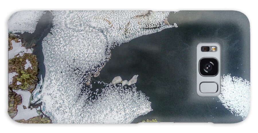 Flight Galaxy Case featuring the photograph Scenic Aerial View Of Partly Frozen by Harvepino