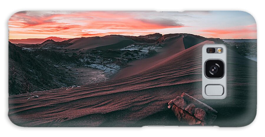 Atacama Desert Galaxy Case featuring the photograph Scenic View Of Atacama Desert Against Sky During Sunset by Cavan Images