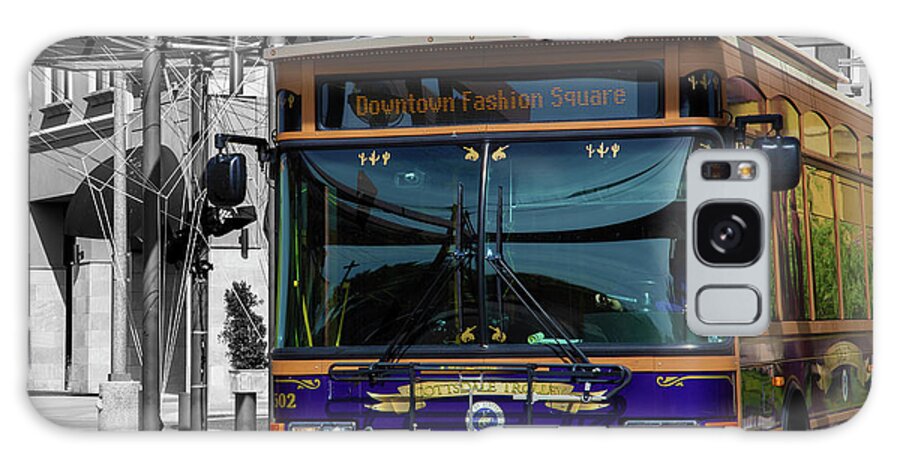 Scottsdale Trolley Galaxy Case featuring the photograph Scottsdale Trolley by Elisabeth Lucas