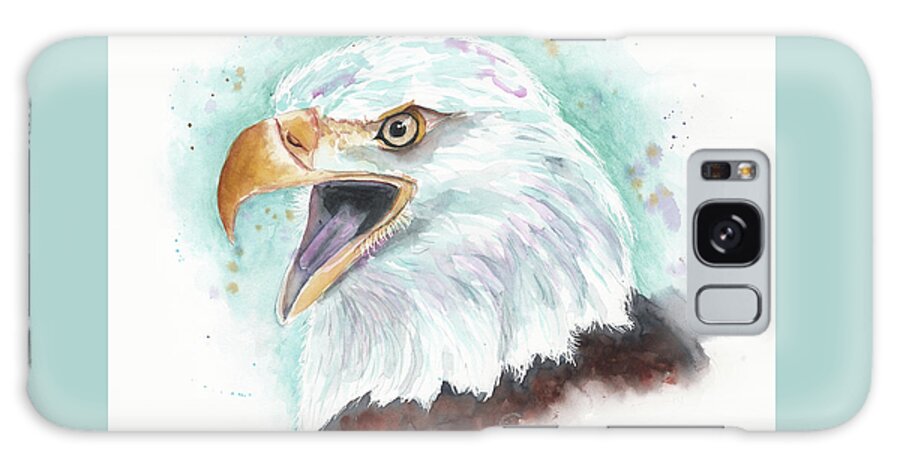 Eagle Galaxy Case featuring the painting Screamin' Eagle by Jeanette Mahoney