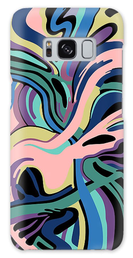 Abstract Galaxy Case featuring the painting Sedona by Nikita Coulombe