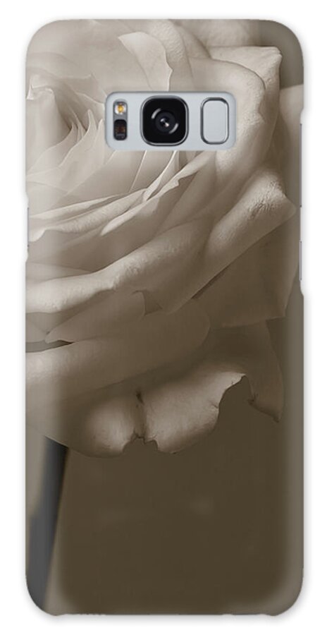 Rose Galaxy Case featuring the mixed media Sepia Rose by Symposium Design