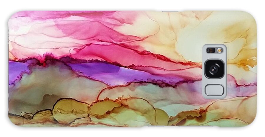 Alcohol Ink Galaxy Case featuring the painting Serenity by Beth Kluth