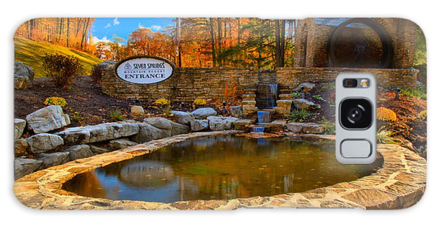 Seven Springs Galaxy Case featuring the photograph Seven Springs Resort Entrance by Adam Jewell