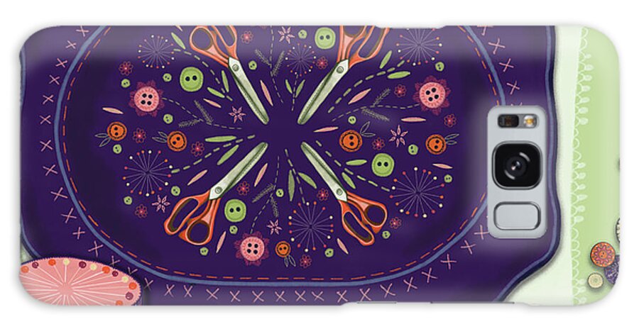 Sewing Tray Galaxy Case featuring the photograph Sewing Tray by Janice Macdougall