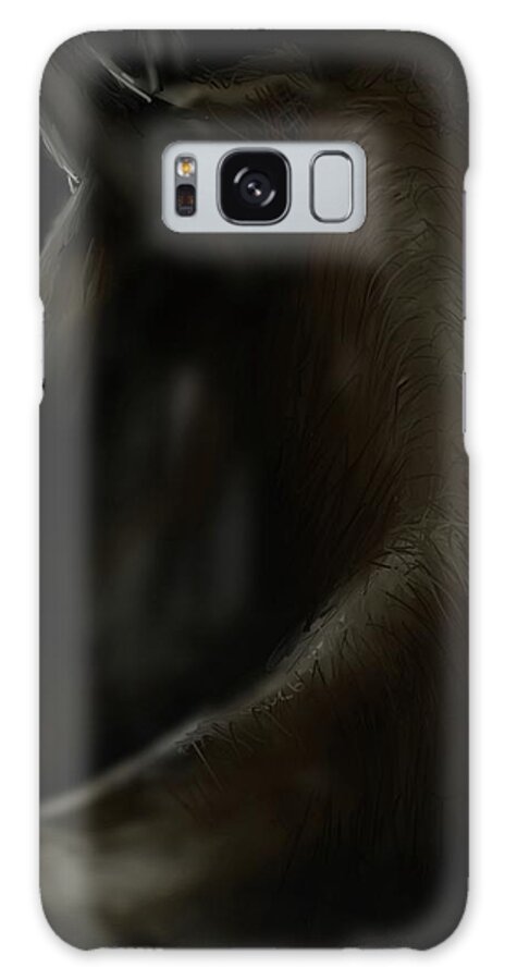 Horse Galaxy Case featuring the digital art Shadow Horse by Darren Cannell