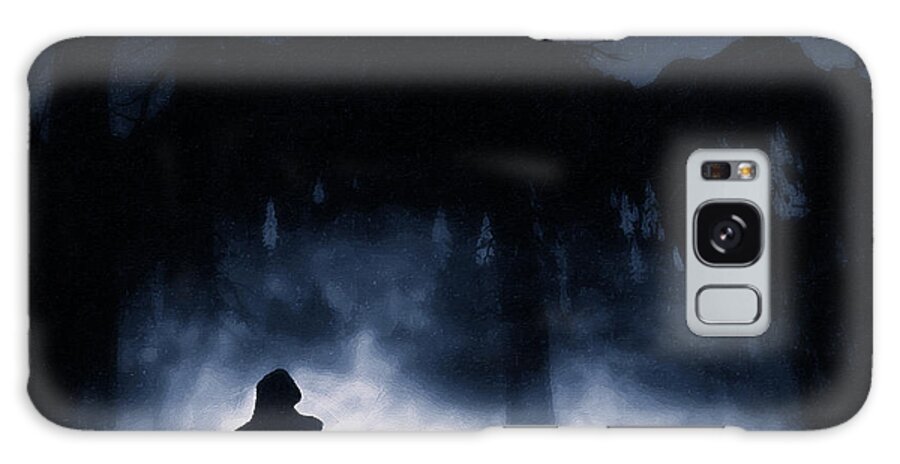 Shadow Of The Moon Galaxy Case featuring the painting Shadow of the Moon - 16 by AM FineArtPrints
