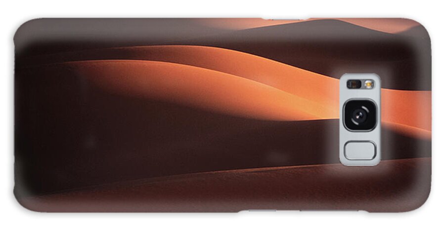 Shadow Galaxy Case featuring the photograph Shadows On The Wan Caza Sand Dunes Near by Frans Lemmens