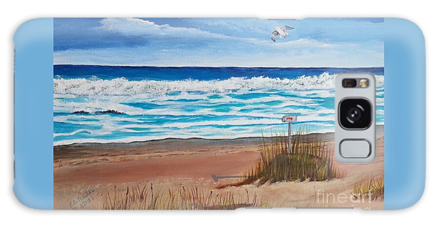 Beach Galaxy Case featuring the painting Shangri-la Mailbox, 3rd in Mailbox Series by Elizabeth Mauldin