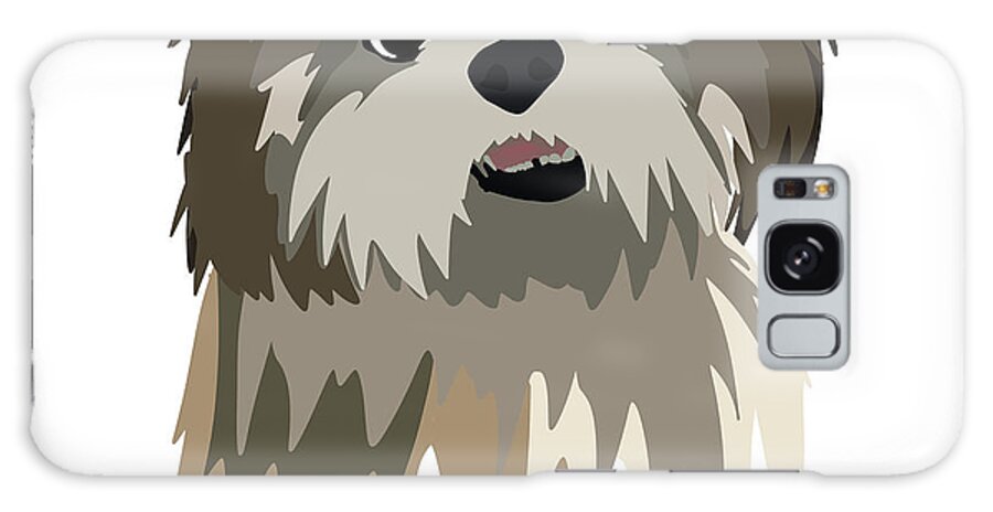 Shih Galaxy Case featuring the mixed media Shih Tzu by Melanie Torres
