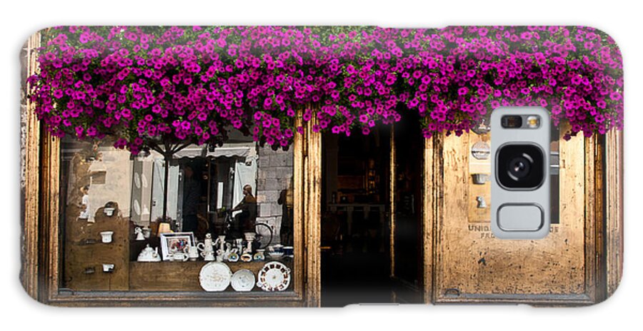Slovenia Galaxy Case featuring the photograph Showcase Full Of Purple Flowers by Cmartinezcano