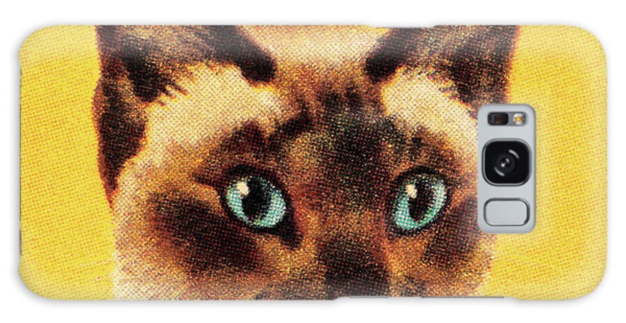 Animal Galaxy Case featuring the drawing Siamese Cat by CSA Images