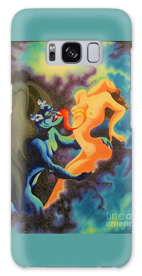 Evil. Love Galaxy Case featuring the painting Sinful Passion by Tatyana Shvartsakh