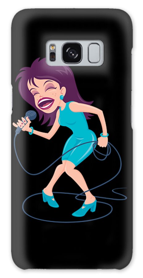 Artist Galaxy Case featuring the digital art Singing Diva Female Pop Star by John Schwegel