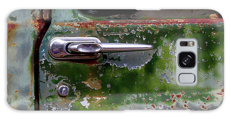 Single Green Door Galaxy Case featuring the photograph Single Green Door by Susan Vizvary Photography