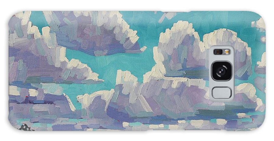 2277 Galaxy Case featuring the painting Singleton Summer Clouds by Phil Chadwick