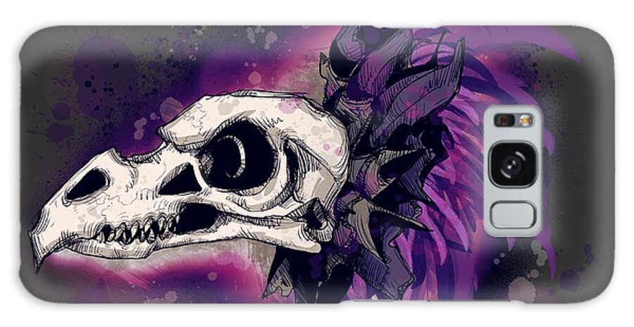 Skeksis Skull Galaxy Case featuring the drawing Skeksis Skull by Ludwig Van Bacon