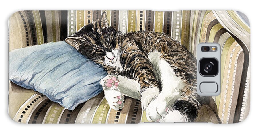 Cat Galaxy Case featuring the painting Slumber Party by Louise Howarth