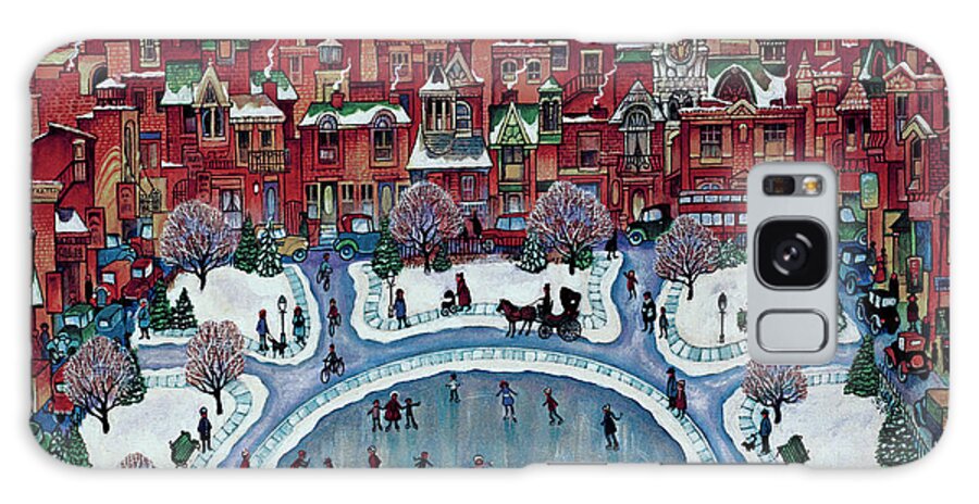 Snow City (no Snow) Galaxy Case featuring the painting Snow City (no Snow) by Bill Bell
