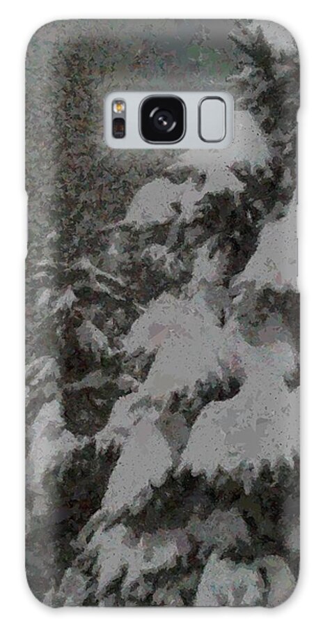 Snow Galaxy Case featuring the photograph Snow Trees 21 by Cathy Lindsey