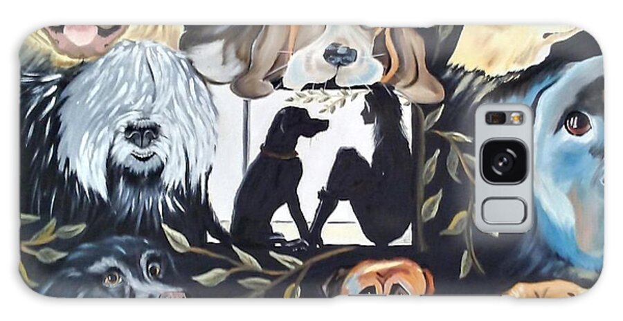 Dogs Galaxy Case featuring the painting Some of my best friends never say a word to me by Debra Campbell