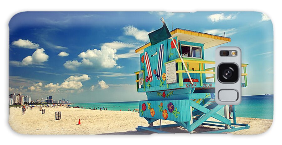 Usa Galaxy Case featuring the photograph South Beach In Miami Florida by S.borisov