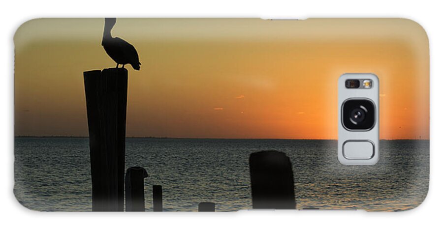 Orange Color Galaxy Case featuring the photograph South Padre Island, Texas Sunset With by Yangyin