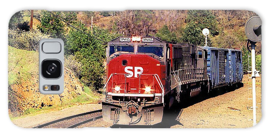 Train Galaxy Case featuring the photograph VINTAGE RAILROAD - Southern Pacific EMD SD-70M by John and Sheri Cockrell