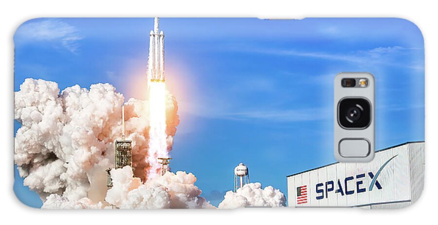 Spacex Galaxy Case featuring the photograph Spacex Falcon Heavy Launch 1 by Eric Glaser